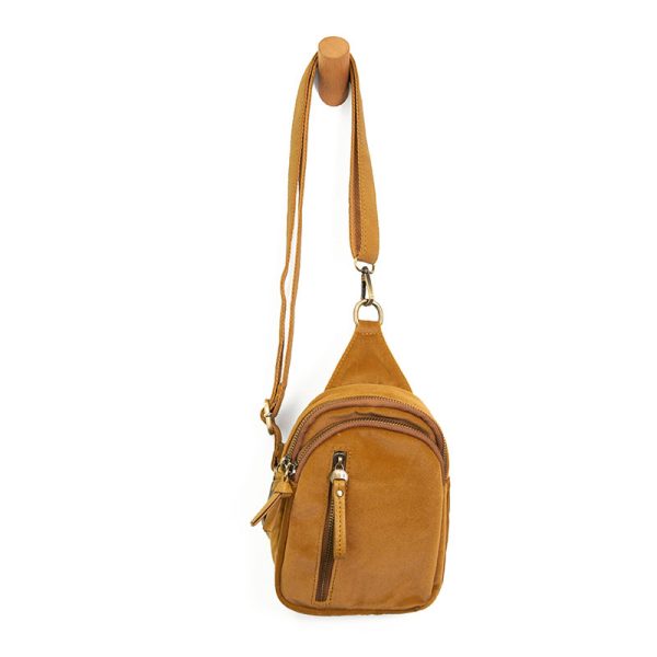 Mustard Velvet Skyler Sling Bag