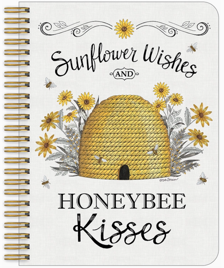 Sunflower Wishes & Honeybee Kisses Spiral Notebook