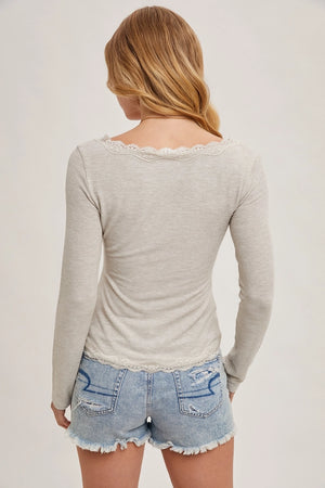 Button-Down Lace Shirt