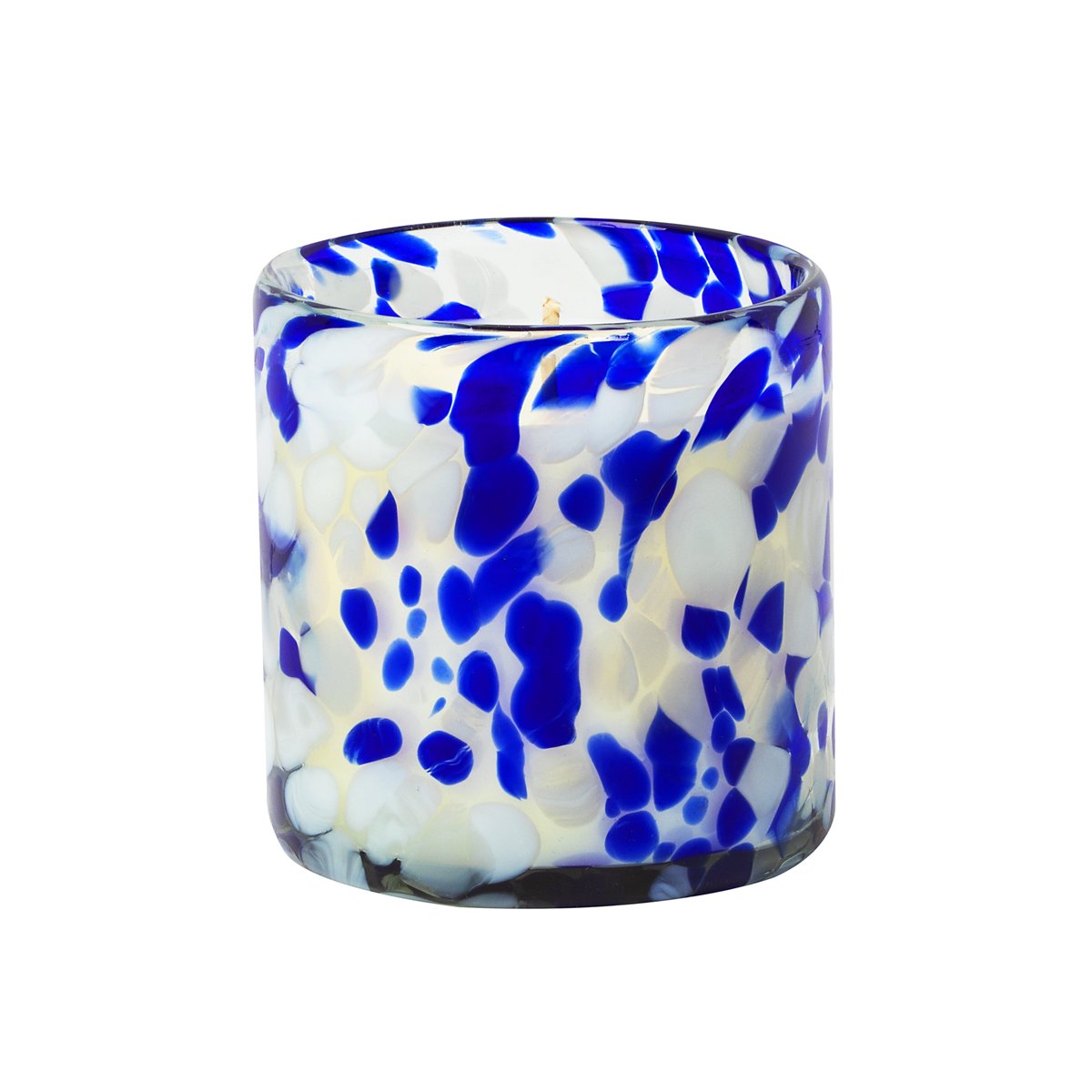 Ocean Breeze Handblown Confetti Glass Candle