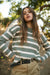 Olive & Beige Striped Sweater