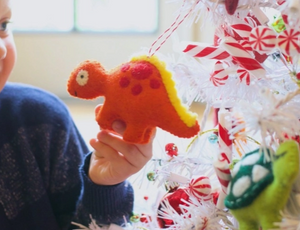 Handmade Felt Dinosaur Ornaments