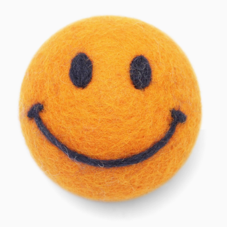 Orange Smiley Face Dryer Ball