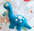 Handmade Felt Dinosaur Ornaments