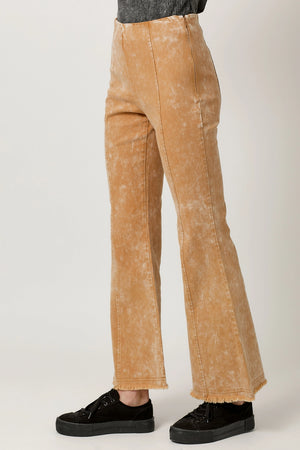 High Waisted Flare Pants-Latte
