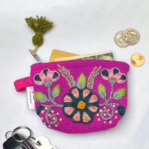 Hand-Embroidered Small Pouches