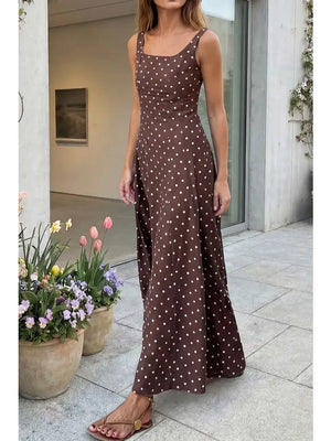 Brown Polka Dot Dress