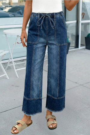 Wide Leg Prussian Blue Jeans