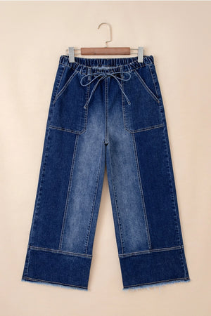Wide Leg Prussian Blue Jeans