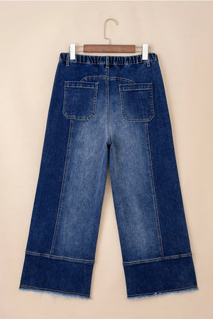 Wide Leg Prussian Blue Jeans