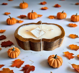 Pumpkin Dough Bowl Beeswax Candles