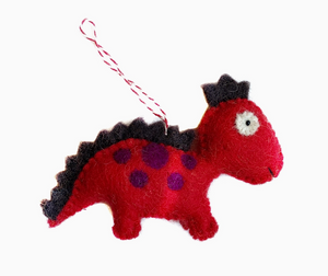 Handmade Felt Dinosaur Ornaments