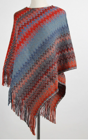 Zig Zag Knit Ponchos