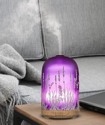 Lavender Purple Glass Essential Oil Diffuser Earth Sweet Boutique