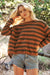 Rust Red Striped Sweater