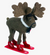 Skiing Moose Felt Ornament