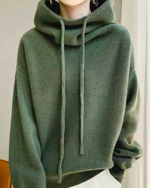 Slouchy Green Turtleneck Sweater