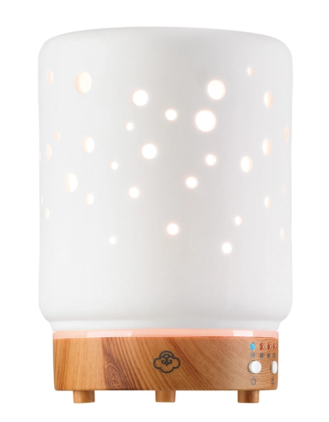 Starlight White Ceramic Essential Oil & Water Diffuser