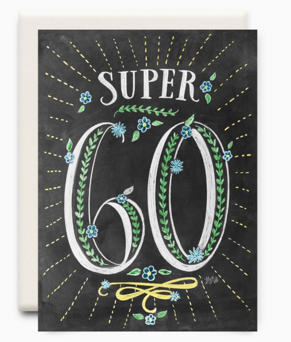 Super 60 Birthday Card - Earth Sweet Boutique