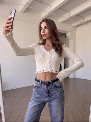 Cashmere Cropped Sweater