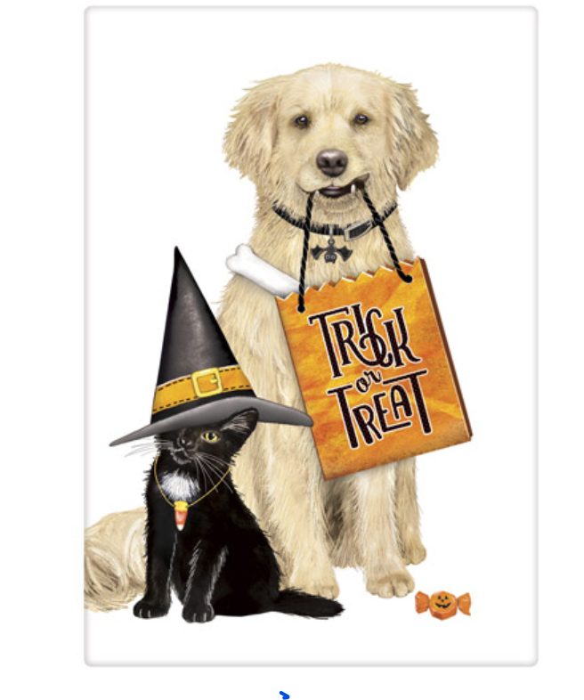 Trick Or Treat Pets Flour Sack Towel