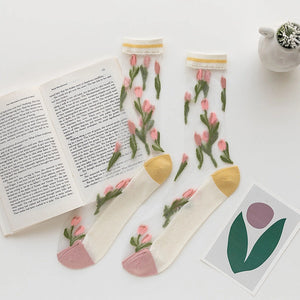 Mesh Tulips Socks