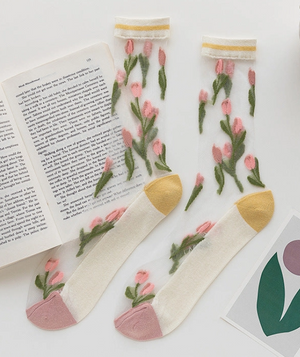 Mesh Tulips Socks