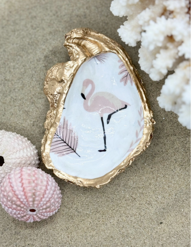 Hand Painted Oyster Shell Trinket Dishes