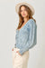 Washed Blue Cardigan Sweater