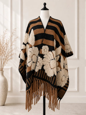 Brown Western Ruana Cardigan