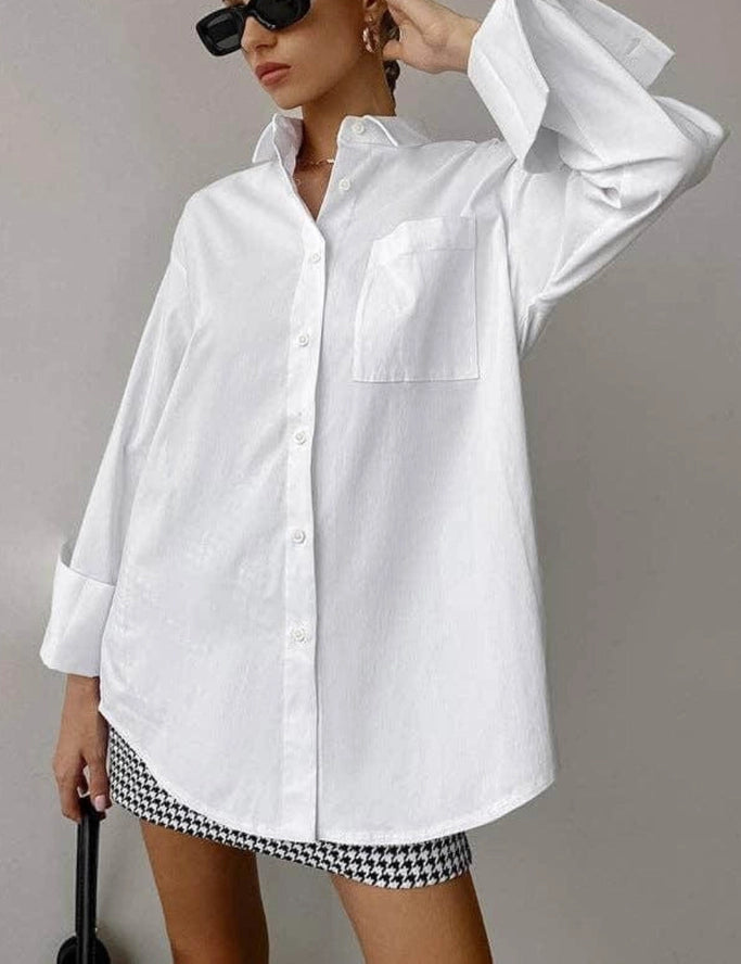 White Button Down Top