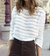 White Hollow Knit Sweater