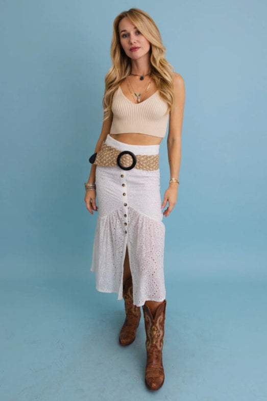 Natural Jute Wide Waist Belt