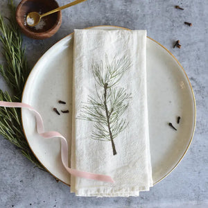 Cloth Napkins hand-drawn illustrations Set of 4