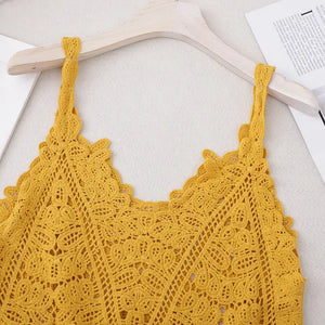 Yellow Crochet Tank Top