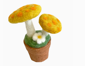 Felt Potted Mushroom Ornaments