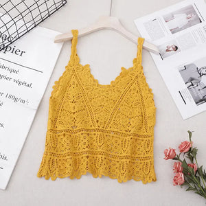 Yellow Crochet Tank Top