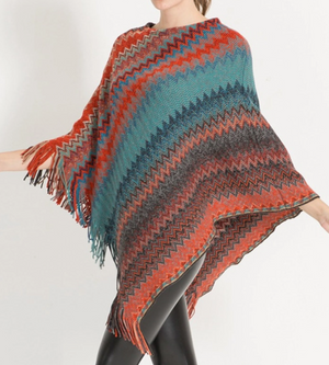 Zig Zag Knit Ponchos