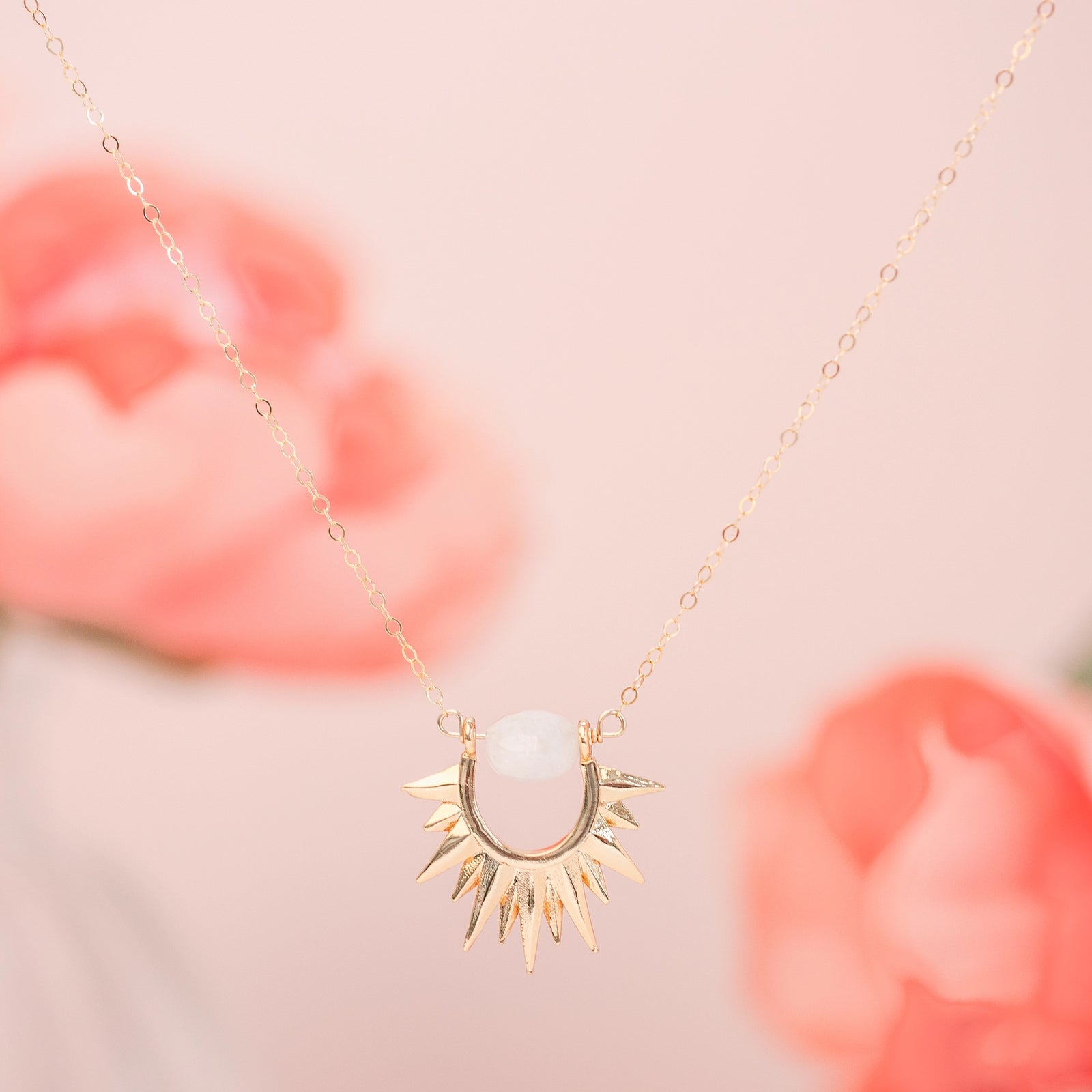 Sun Moonstone Necklace
