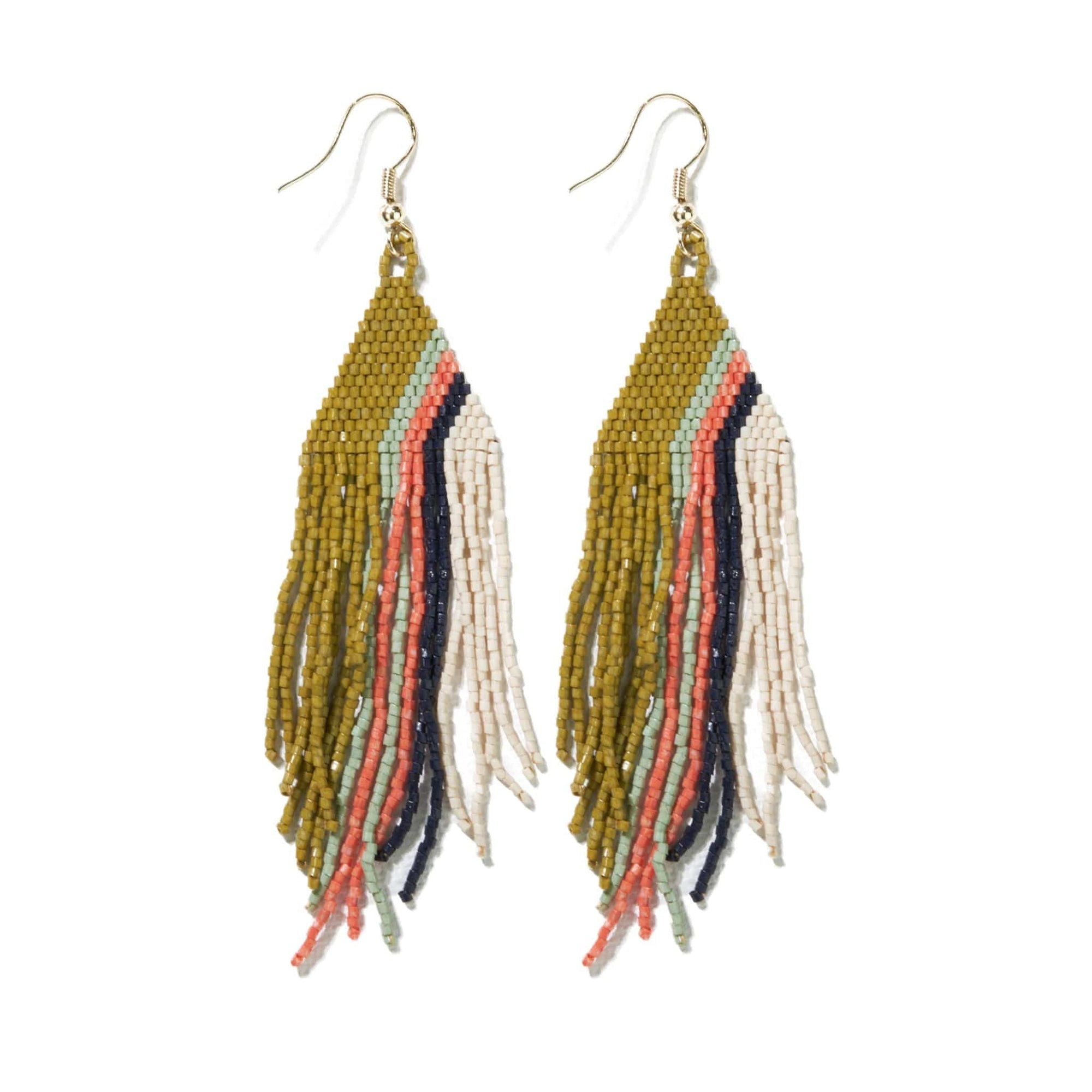 Fringe Triangle Earrings