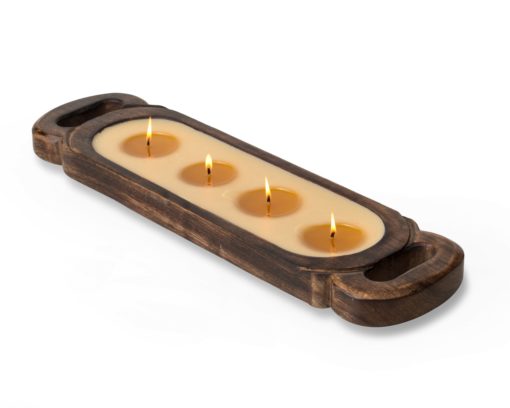 Medium Wood Tray Candle