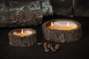 Medium Irregular Shaped Tree Bark Candle