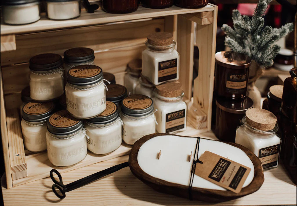 Woodfire Crackle Mason Jar Candles