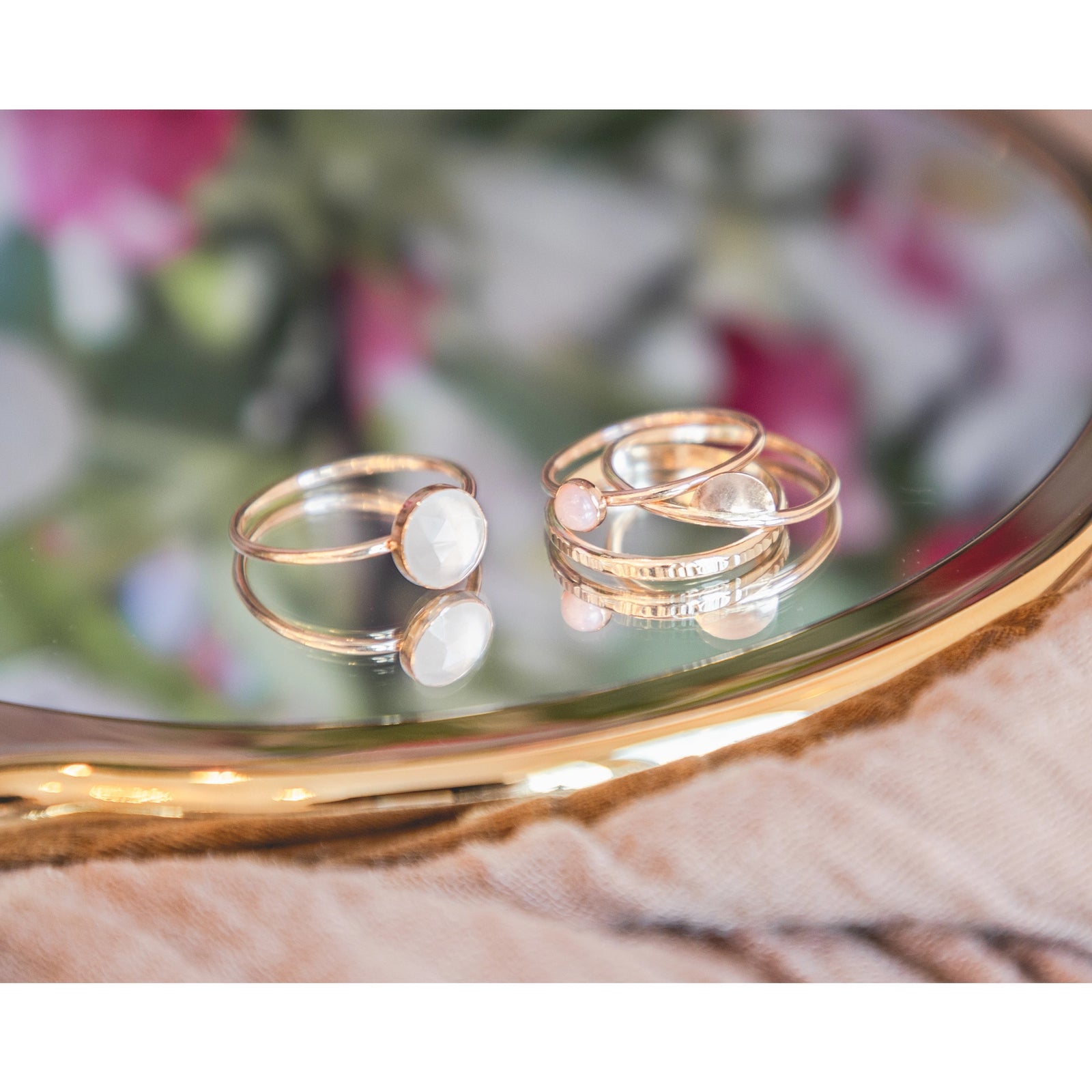 Gold Ring With Large Moonstone