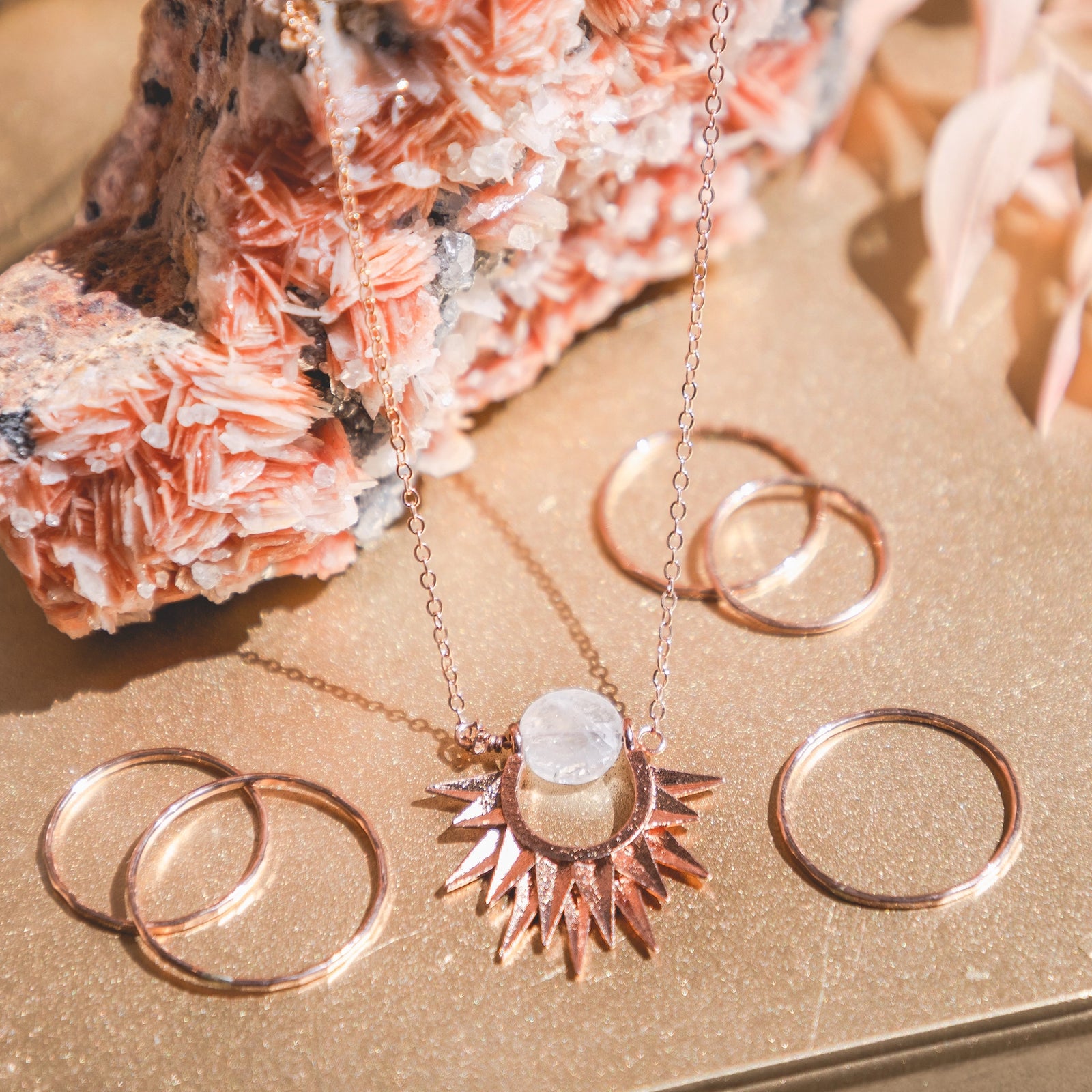 Sun Moonstone Necklace