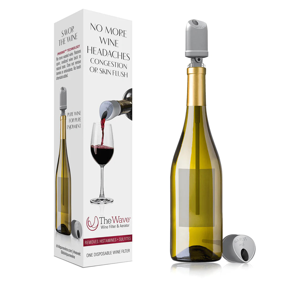 The Wave -  Full Wine Bottle Aerator & Wine Purifier